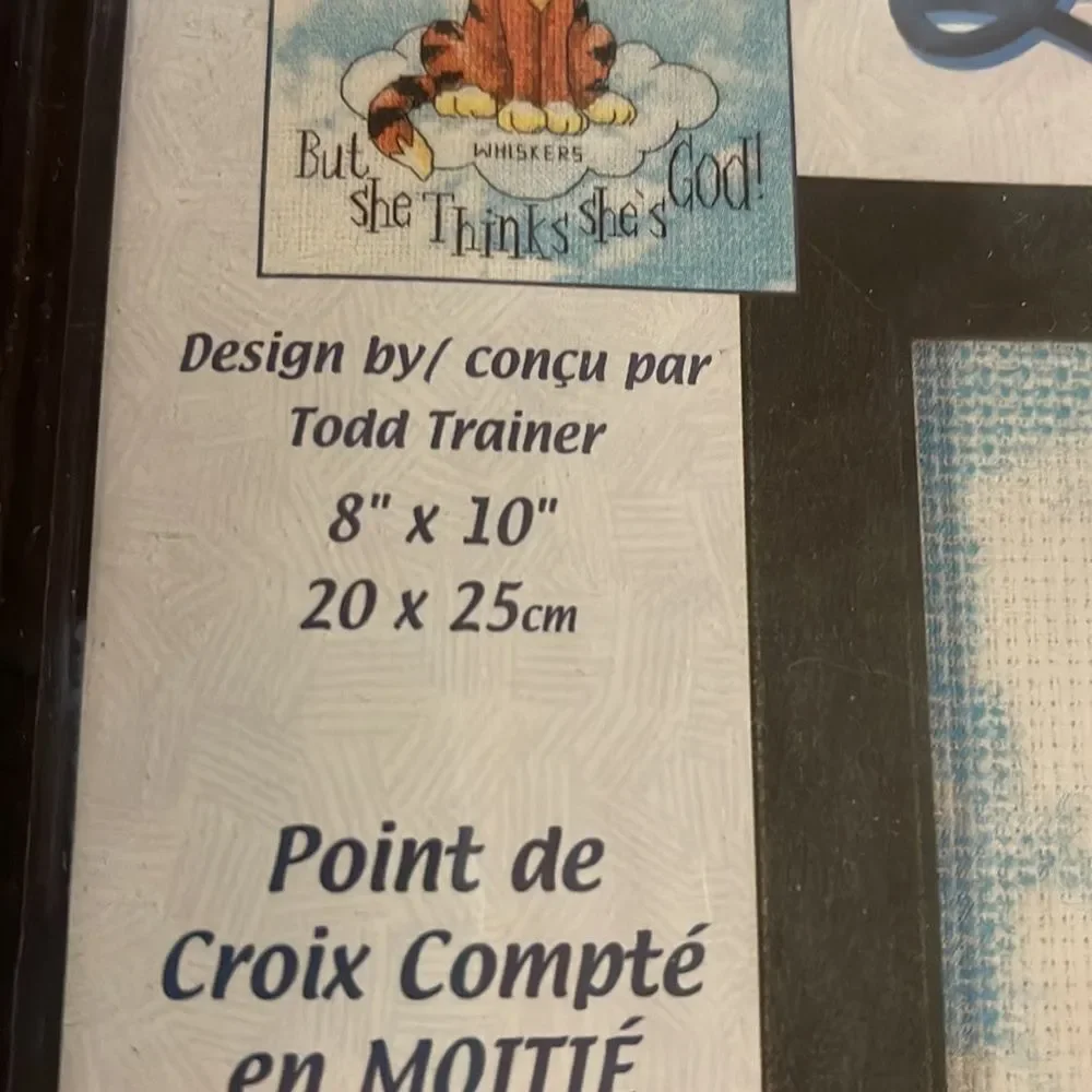 Dimensions Counted Cross Stitch Kit 72702 Just An Angel Cat 8 x 10 w/  F…